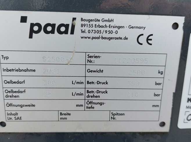 Paal Abbruch- und Sortiergreifer S2500-D
