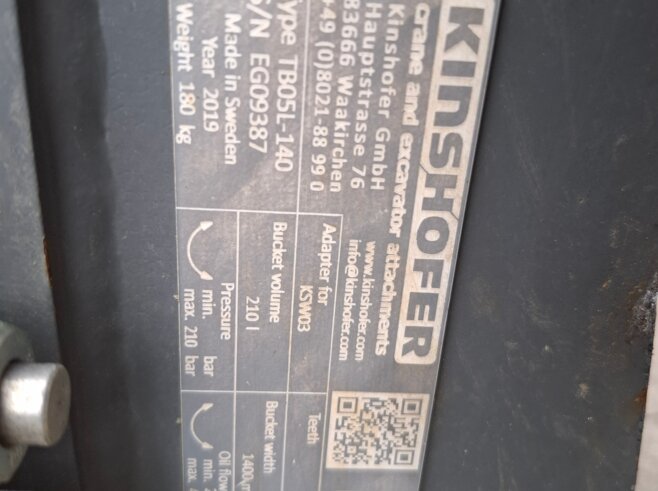 Grabenräumlöffel schwenkbar 1400mm