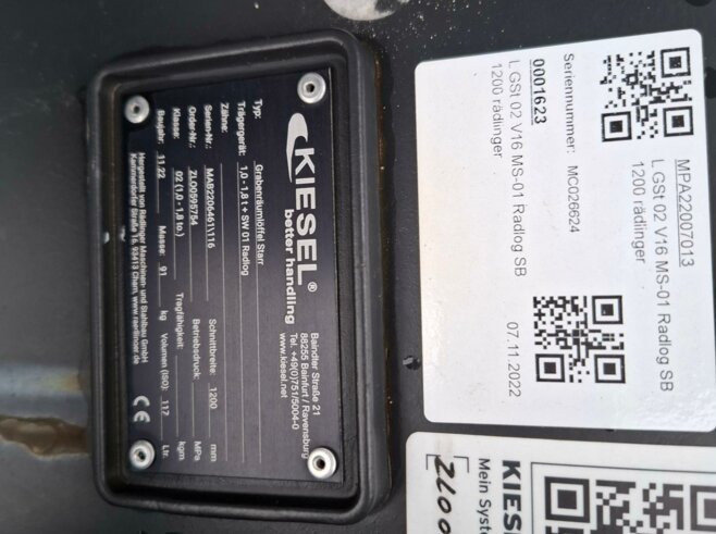 Rädlinger Grabenräumlöffel Starr 1200mm KGL02S-1200