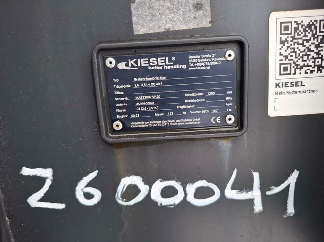 Rädlinger Grabenräumlöffel Starr 1200mm KGL04S-1200