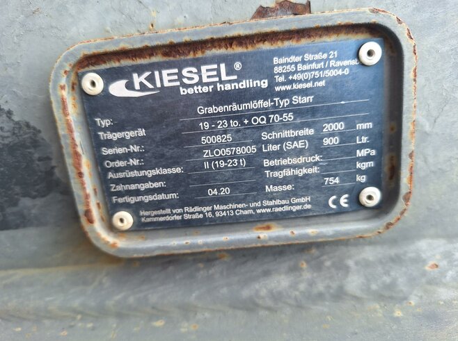 Rädlinger Grabenräumlöffel Starr 2000 mm