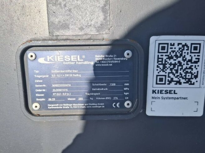 Rädlinger Grabenräumlöffel starr KGL08S-1500