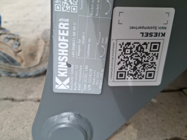 Kinshofer, Grabenräumlöffel Starr 1400 mm