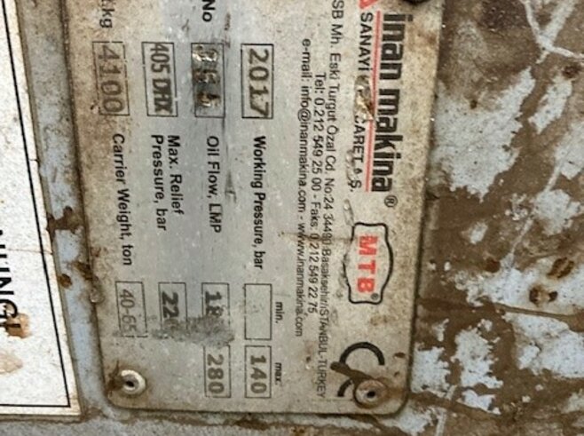 Inan Makina Hydraulikhammer MTB 405