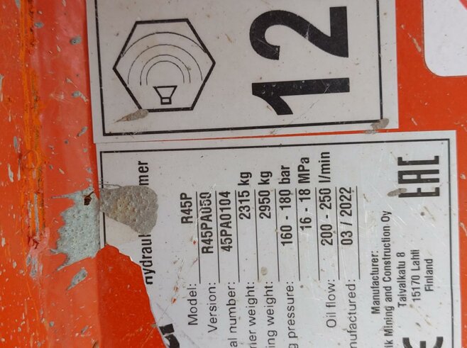 Rammer Hydraulikhammer R45P