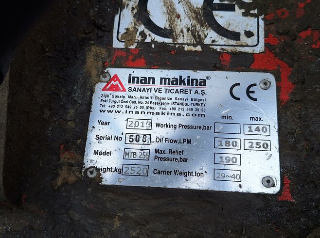 Inan Makina Hydraulikhammer MTB255