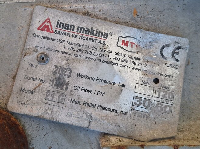 Inan Makina Hydraulikhammer MTB21G