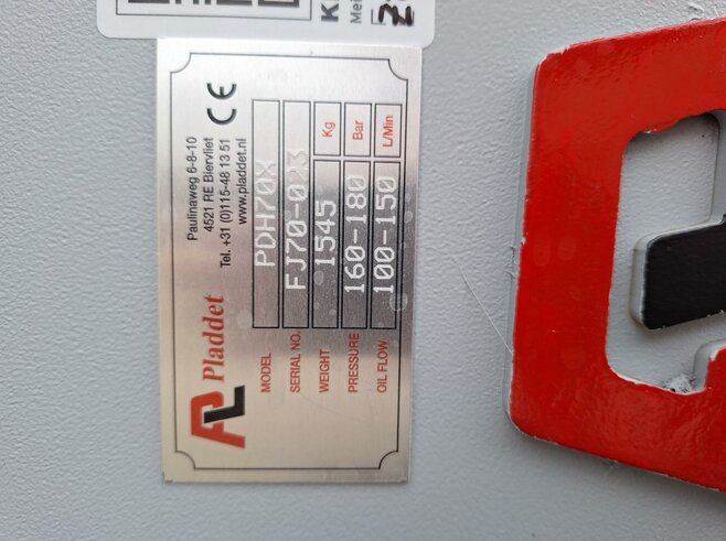Pladdet Hydraulikhammer PDH70X