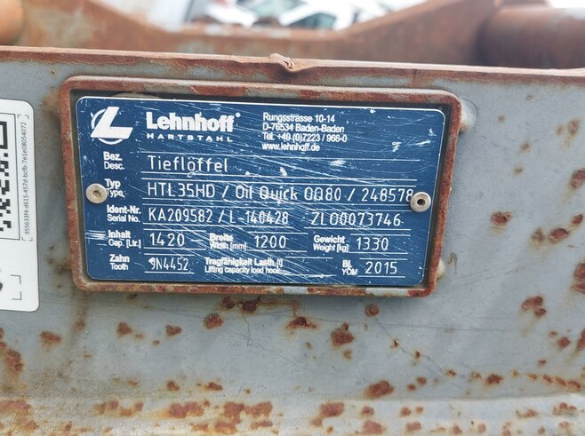 Lehnhoff Tieflöffel 1200mm