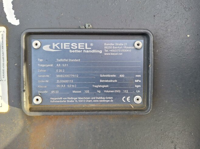 Rädlinger Tieflöffel 400mm KTL06-400