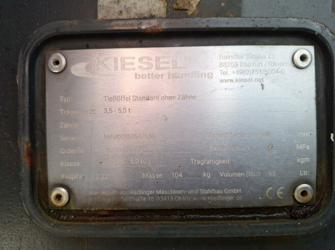 Rädlinger Tieflöffel 400mm KTL05-400