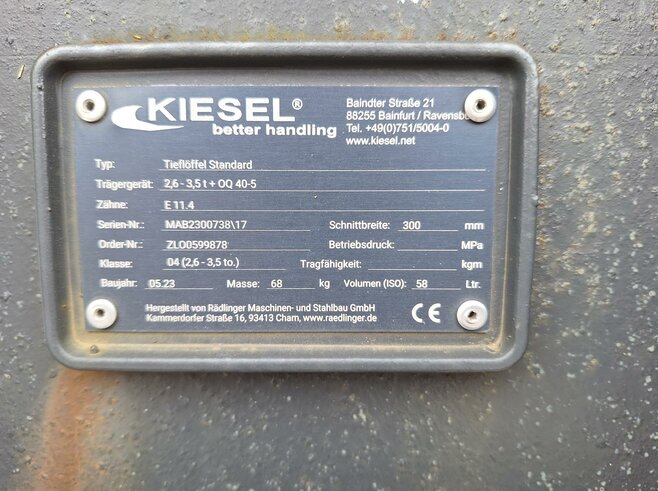 Rädlinger Tieflöffel 300mm KTL04-300