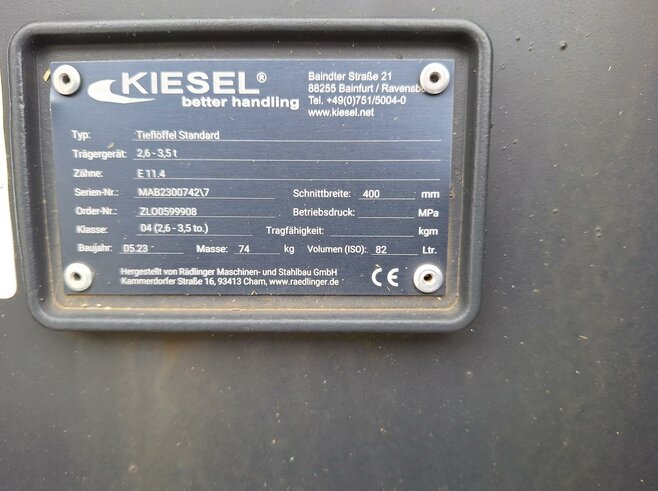 Rädlinger Tieflöffel 400mm KTL04-400