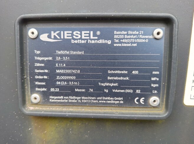 Rädlinger Tieflöffel 400mm KTL04-400