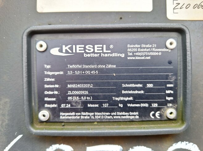 Rädlinger Tieflöffel 500mm KTL05-500