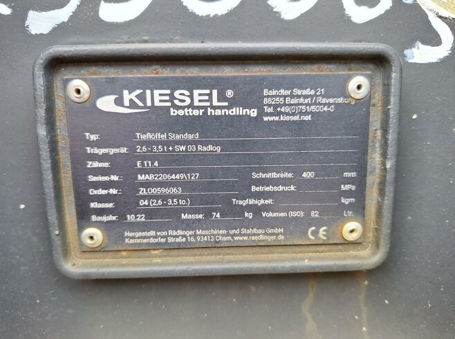 Rädlinger Tieflöffel 400mm KTL04-400