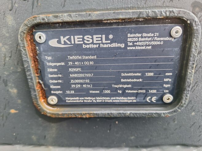 Rädlinger Tieflöffel 1200mm