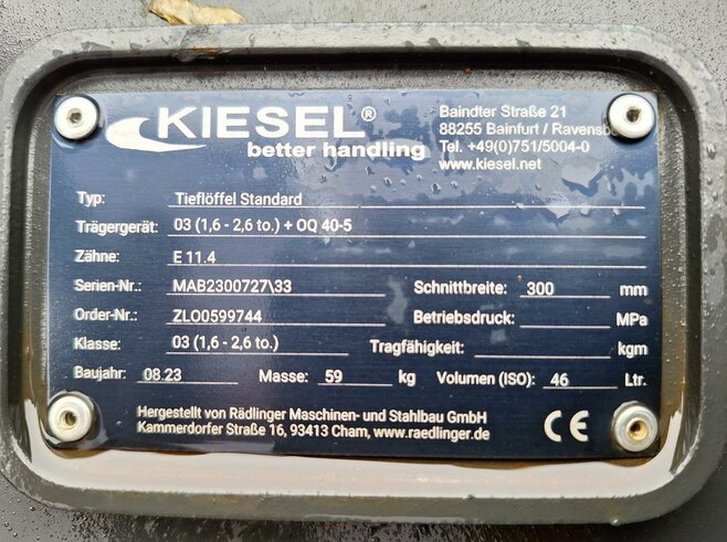 Rädlinger Tieflöffel 300mm KTL03-300