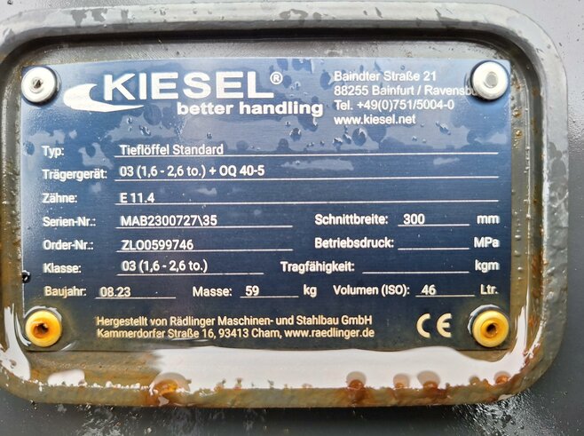Rädlinger Tieflöffel 300mm KTL03-300