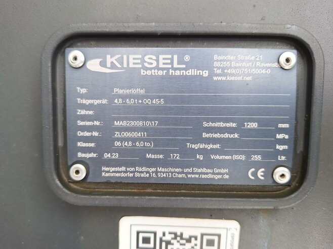 Rädlinger Planierlöffel 1200mm