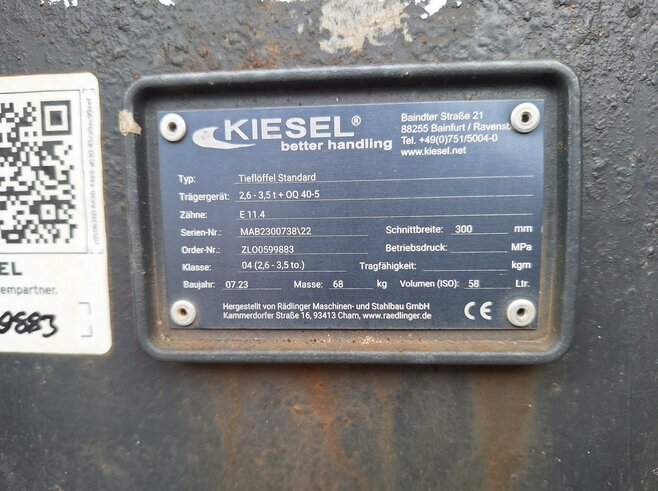 Rädlinger Tieflöffel 300 mm KTL04-300
