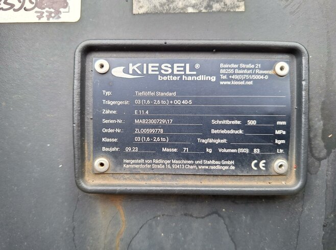 Rädlinger Tieflöffel 500mm KTL03-500