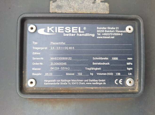 Rädlinger Planierlöffel 1000mm