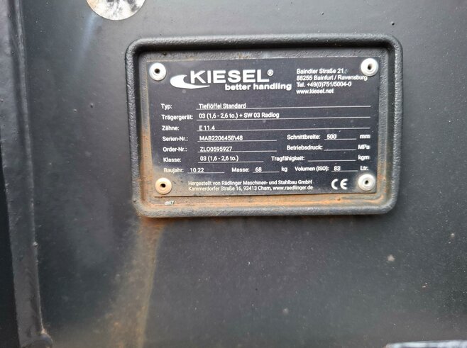 Rädlinger Tieflöffel 500mm KTL03-500