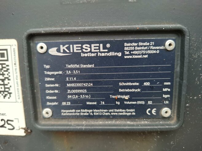 Rädlinger Tieflöffel 400mm KTL04-400