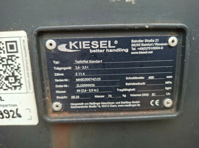 Rädlinger Tieflöffel 400mm KTL04-400