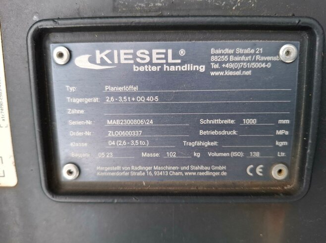 Rädlinger Planierlöffel 1000mm