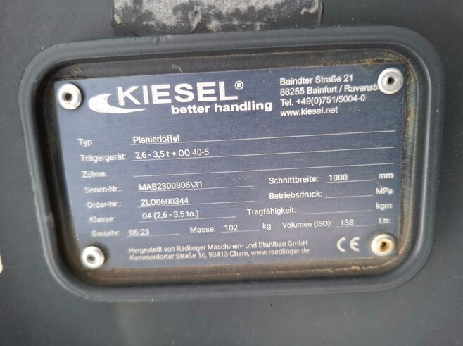 Rädlinger Planierlöffel 1000mm