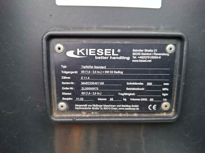 Rädlinger Tieflöffel 500mm KTL03-500