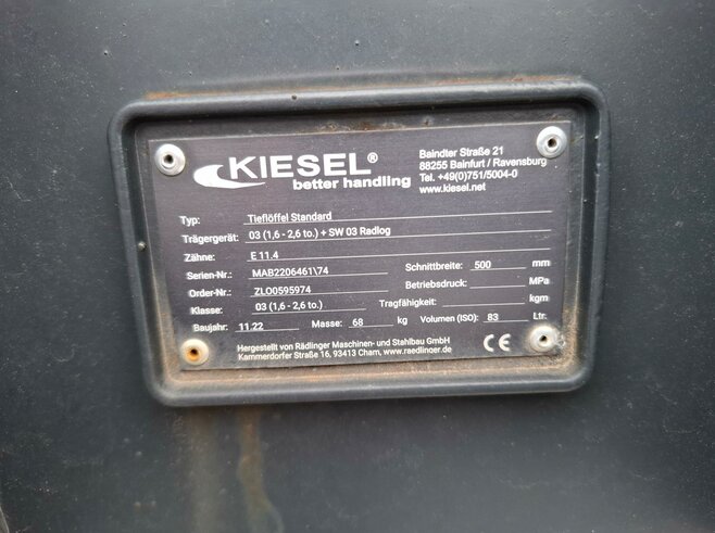 Rädlinger Tieflöffel 500mm KTL03-500