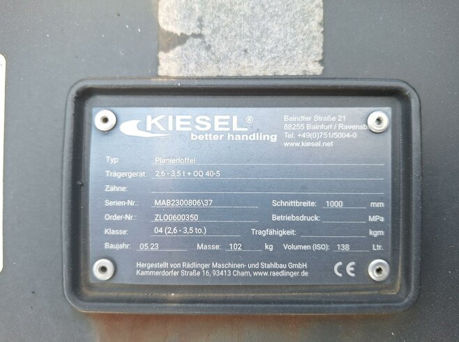 Rädlinger Planierlöffel KPL04-1000mm