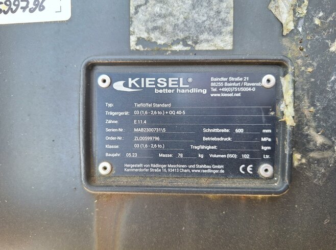 Rädlinger Tiefllöffel KTL03-600mm