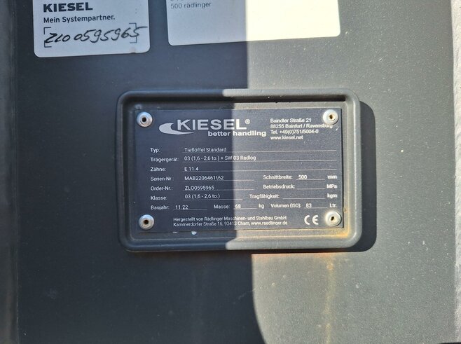 Rädlinger Tieflöffel 500 mm KTL03-500