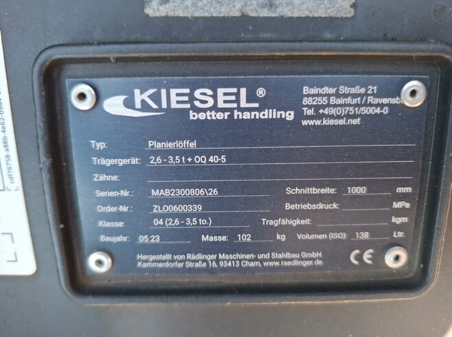 Rädlinger Planierlöffel KPL04-1000mm