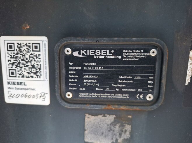 Rädlinger Planierlöffel KPL05-1200mm