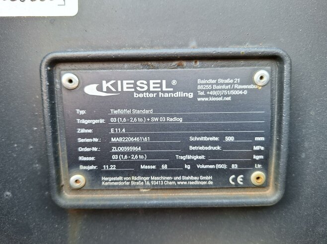 Rädlinger Tieflöffel 500 mm KTL03-500