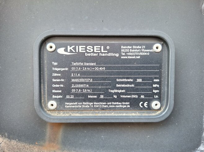 Rädlinger Tieflöffel 300mm KTL03-300