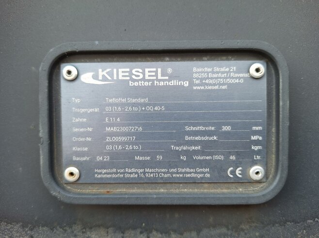 Rädlinger Tieflöffel 300mm KTL03-300