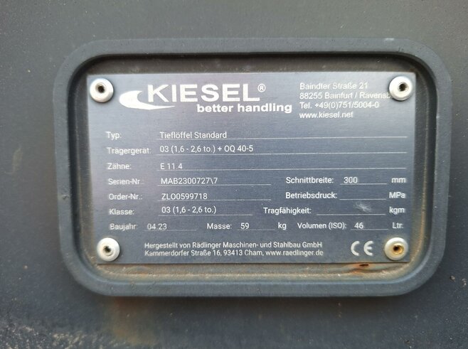 Rädlinger Tieflöffel 300mm KTL03-300