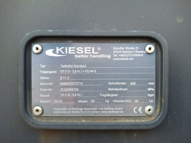 Rädlinger Tieflöffel 300mm KTL03-300