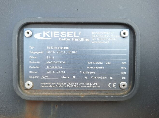 Rädlinger Tieflöffel 300mm KTL03-300
