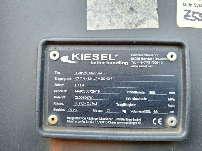 Rädlinger Tieflöffel 500 mm KTL03-500