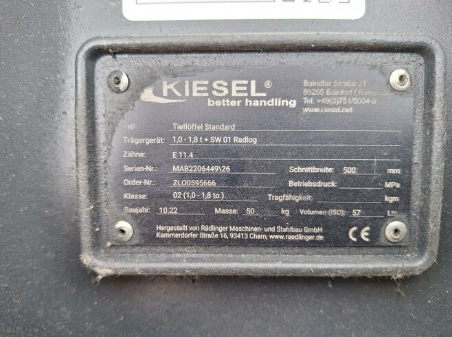 Rädlinger Tieflöffel 500 mm KTL02-500