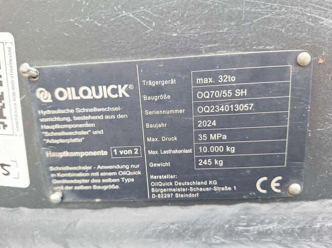 OilQuick Vollhyd. Schnellwechsler OQ70/55