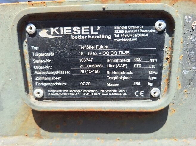 Rädlinger Tieflöffel 800 mm KTL19-800