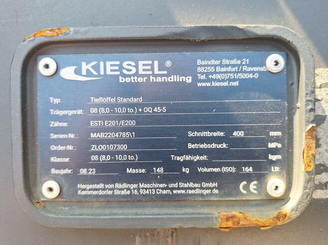 Rädlinger Tieflöffel 400 mm KTL08-400